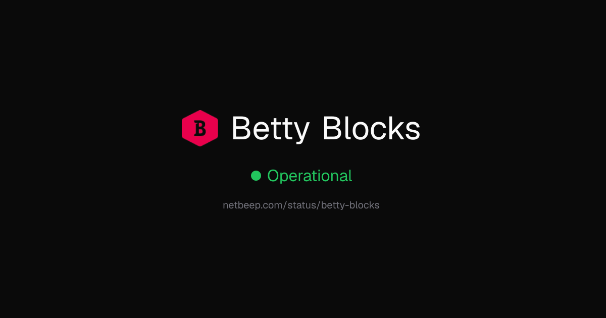 Is Betty Blocks Down? Betty Blocks Status & Outages - netbeep