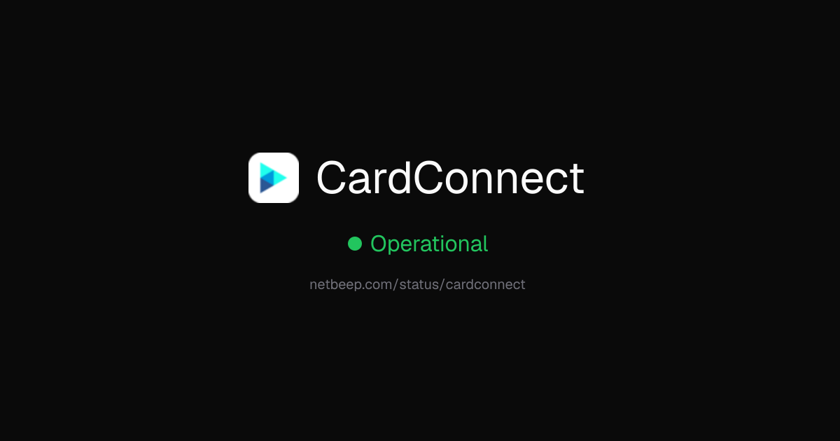 Is CardConnect Down? CardConnect Status & Outages - netbeep
