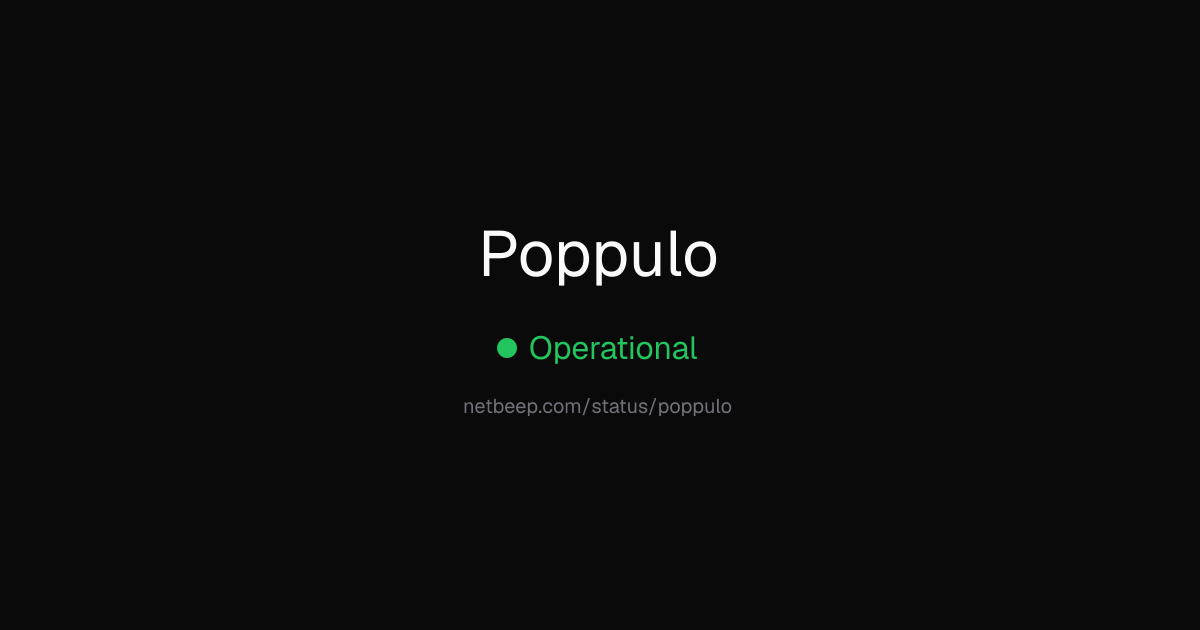 Is Poppulo Down? Poppulo Status & Outages - netbeep
