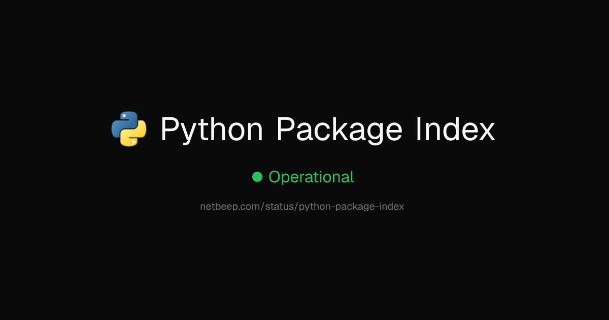 Is Python Package Index Down? Python Package Index Status & Outages ...