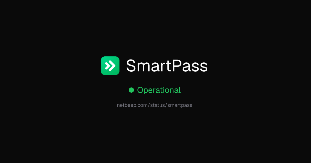 Is SmartPass Down? SmartPass Status & Outages - netbeep