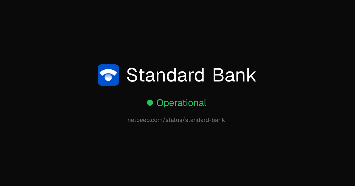 Is Standard Bank Down? Standard Bank Status & Outages - netbeep