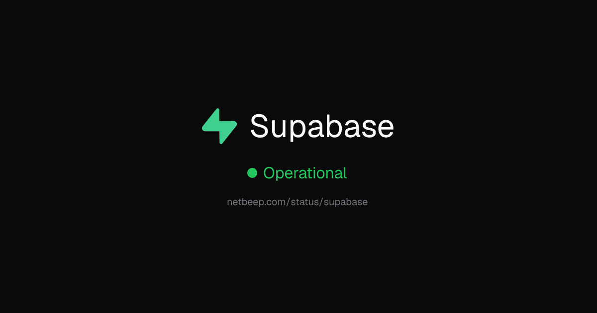 Is Supabase Down? Supabase Status & Outages - netbeep